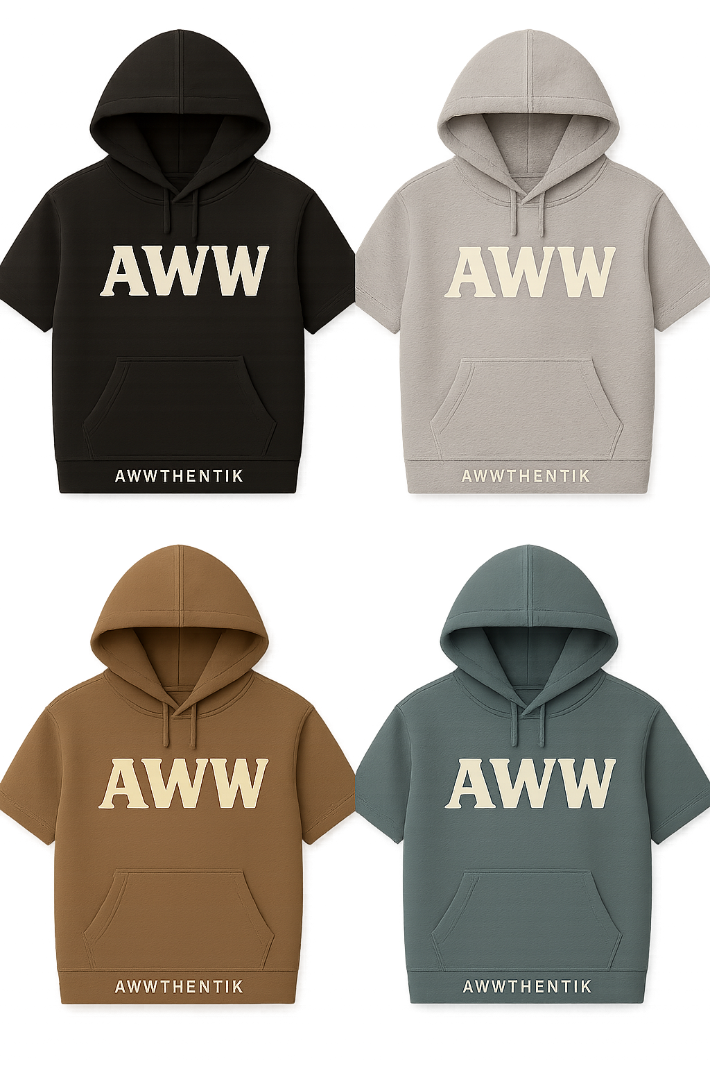 Awwthentik Lightweight Short-Sleeve Hoodie